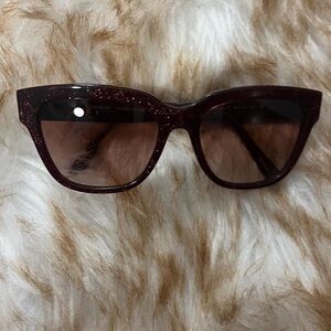 Coach Women's Burgundy Glitter Sunglasses